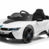 Kidix Elektro-Kinderauto Lizenz Kinder Elektro Auto BMW i8 2x35W Kinderauto Kinderfahrzeug weiß