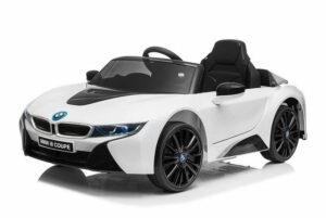 Kidix Elektro-Kinderauto Lizenz Kinder Elektro Auto BMW i8 2x35W Kinderauto Kinderfahrzeug weiß