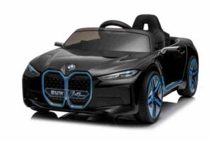 BoGi Elektro-Kinderauto BMW i4 Kinderfahrzeug Bluetooth schwarz