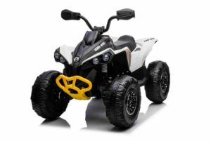 BoGi Elektro-Kinderquad Can-am ATV Quad Kinderfahrzeug Elektrofahrzeug Elektroquad 4x25W weiß