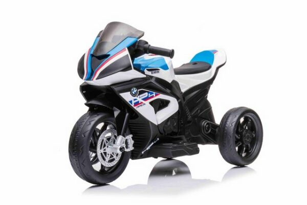 BoGi Elektro-Kindermotorrad BMW HP4 Kindermotorrad Kinder Polizei Motorrad 12V 2 Antriebe weiß
