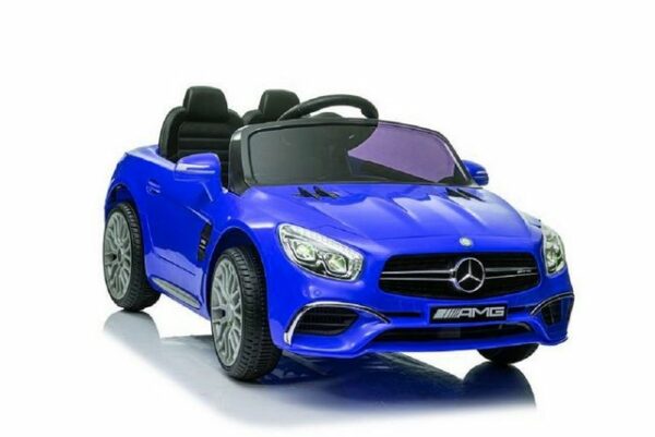 LEAN Toys Elektro-Kinderauto Kinder Elektroauto Mercedes SL65 12V zwei Motoren+LED+Audio+FB blau