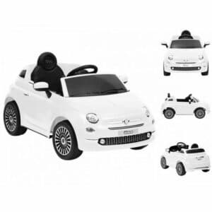 vidaXL Elektro-Kinderauto Kinderfahrzeug Batteriebetriebene Fahrzeuge Kinder-Elektroauto Fiat 50 weiß