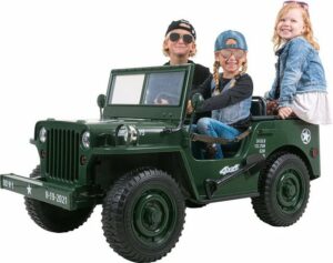 Actionbikes Motors Elektro-Kinderauto Jeep Willys - elektrisches Kinder Fahrzeug mit Fernbedienung