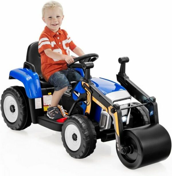 KOMFOTTEU Elektro-Kinderauto Trettraktor blau