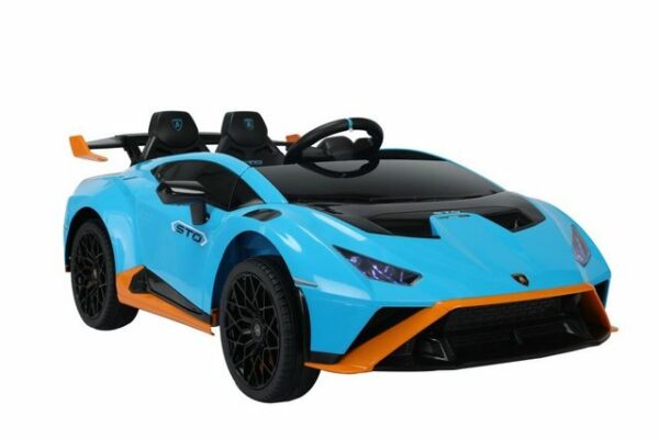 LEAN Toys Elektro-Kinderauto Elektro Kinderauto Lamborghini STO Drift Blau 2x45 Watt+FB+LED+Audio