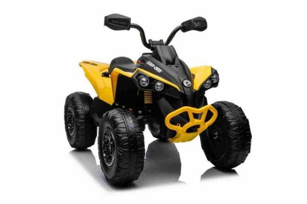 BoGi Elektro-Kinderquad Can-am ATV Quad Kinderfahrzeug Elektrofahrzeug Elektroquad 4x25W gelb