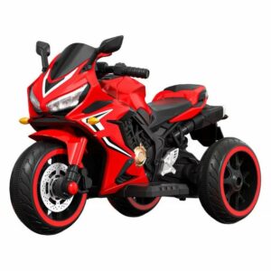 TOYAS Elektro-Kinderauto Kinder Elektro-Motorrad 6V 4Ah-Akku Bluetooth MP3 USB LED-Licht rot