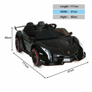 Merax Elektro-Kinderauto LAMBORGHINI VENENO Sportwagen mit 2 Motoren