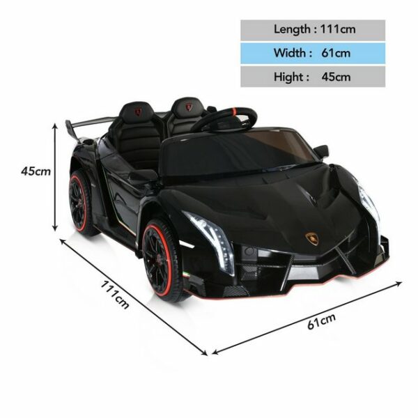 Merax Elektro-Kinderauto LAMBORGHINI VENENO Sportwagen mit 2 Motoren