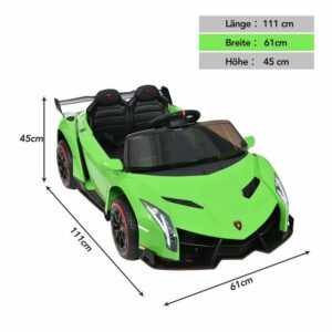 Merax Elektro-Kinderauto LAMBORGHINI VENENO Sportwagen mit 2 Motoren
