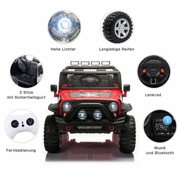 OKWISH Elektro-Kinderauto AUX und Bluetooth inkl. Ferndienung