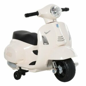 HOMCOM Elektro-Kindermotorrad VESPA Elektromotorrad 3 km/h 18-36 Monate Metall