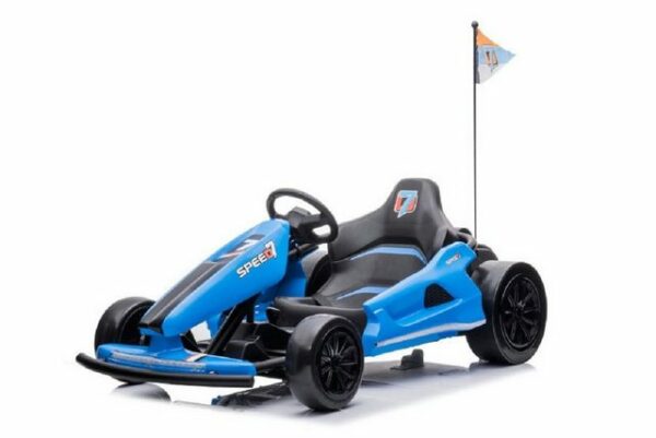 ES-Toys Elektro-Kinderauto Kinder Elektroauto "e-Gokart" mit 24V und Driftfunktion -Blau