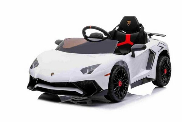BoGi Elektro-Kinderauto Lamborghini Aventador SV Sportwagen Elektrofahrzeug Kinderfahrzeug weiß