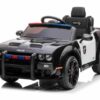 BoGi Elektro-Kinderauto Dodge Polizeiauto Sportwagen Elektrofahrzeug Kinderfahrzeug 12V 7Ah schwarz