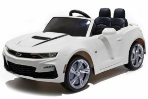 Smarty Elektro-Kinderauto Kinderauto Chevrolet Camaro 2SS mit Lizenz 2x 35W 12V/7Ah weiß