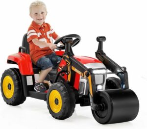 KOMFOTTEU Elektro-Kinderauto Trettraktor rot