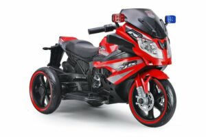 TOYAS Elektro-Kinderauto Kinder Dreirad Elektro Motorrad 12V4.AH mit USB Front-Licht rot