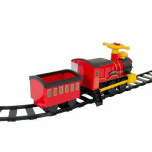 Rollplay Elektro-Kinderzug ROLLPLAY Steam Train Kinderfahrzeug mit Batterie / Eisenbahn Set