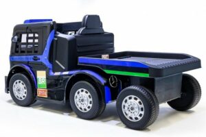 Smarty Elektro-Kinderauto Kidcars LKW Mercedes Axor mit Anhänger 12V blau