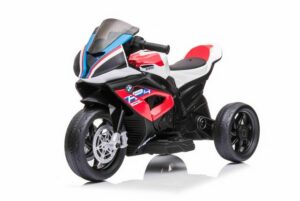 BoGi Elektro-Kindermotorrad BMW HP4 Kindermotorrad Kinder Polizei Motorrad 12V 2 Antriebe rot