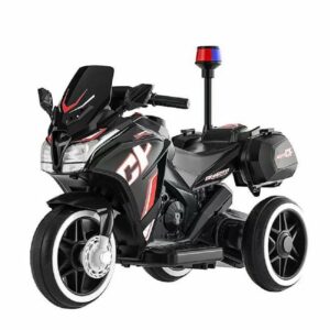 TOYAS Elektro-Kinderauto Kinder Elektro-Motorrad 6V 4Ah-Akku Musik Licht Police Licht grau|schwarz