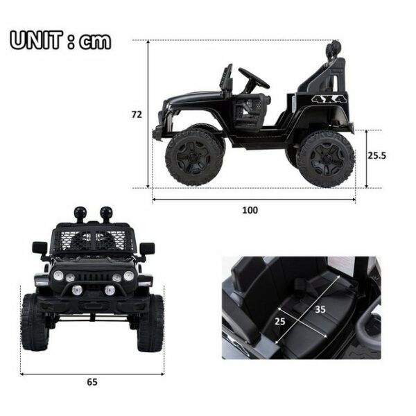 OKWISH Elektro-Kinderauto 2 Sitze für Kinder mit 2
