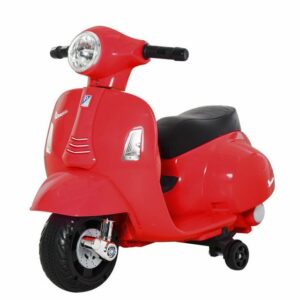 HOMCOM Elektro-Kindermotorrad VESPA Elektromotorrad 3 km/h 18-36 Monate Metall