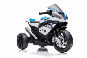 ES-Toys Elektro-Kinderauto Kinderfahrzeug - Elektro Kindermotorrad - Lizenziert von BMW - Weiss