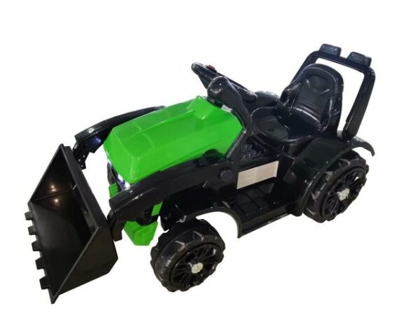 LEAN Toys Elektro-Kinderauto Kinder Elektroauto Traktor mit Schauffel LED+FB+MP3