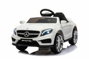 BoGi Elektro-Kinderauto Mercedes GLA45 AMG Kinderauto Kinderfahrzeug Elektroauto weiß