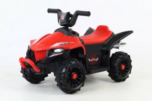 TOYAS Elektro-Kinderauto Elektroauto Quad USB MP3 Bluetooth 6V 4Ah-Akku rot