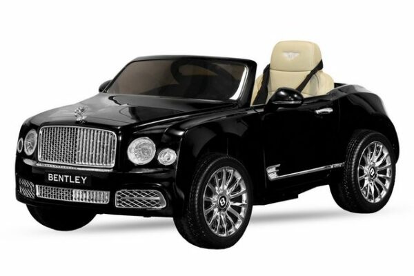 Kidix Elektro-Kinderauto Elektro Kinderauto Bentley Mulsanne 2x 35W 12V/7Ah Kinderfahrzeug schwarz