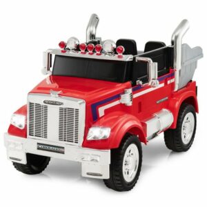 COSTWAY Elektro-Kindertraktor Optimus Prime 12V Elektro Traktor rot