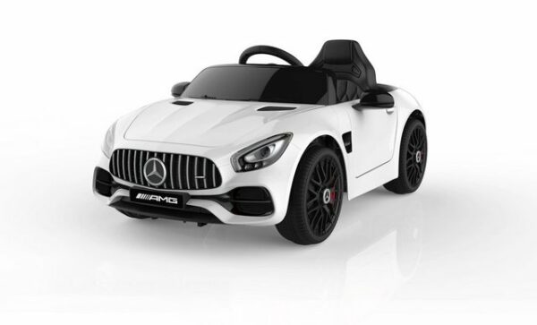 TOYAS Elektro-Kinderauto Kinderfahrzeug - Elektro Auto "Mercedes AMG GT - Lizenziert Kinderauto weiß