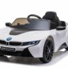 BoGi Elektro-Kinderauto BMW i8 Kinderfahrzeug Kinderelektrofahrzeug 2x Motoren weiß
