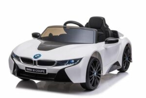 BoGi Elektro-Kinderauto BMW i8 Kinderfahrzeug Kinderelektrofahrzeug 2x Motoren weiß