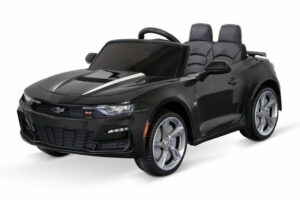 Kidix Elektro-Kinderauto Elektro Kinderauto Chevrolet Camaro 2SS Lizenz 2x 35W Kinderfahrzeug schwarz