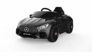 TOYAS Elektro-Kinderauto Kinderfahrzeug - Elektro Auto "Mercedes AMG GT - Lizenziert Kinderauto schwarz