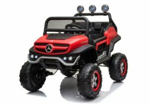 BoGi Elektro-Kinderauto Mercedes Unimog S Kinderauto Kinder Elektroauto Kinderfahrzeug 4x45W rot