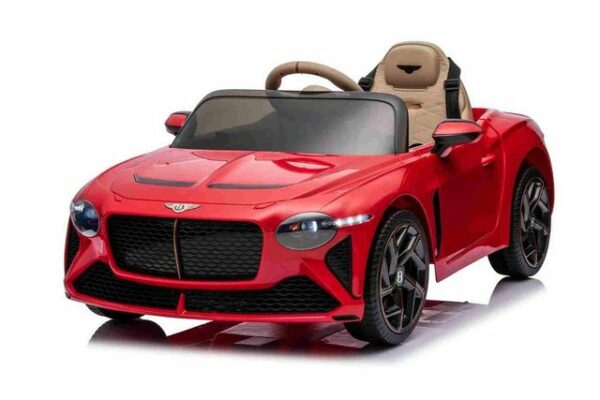 BoGi Elektro-Kinderauto Bentley Mulinner Bacalar Kinderfahrzeug Ledersitz EVA-Vollgummireifen rot