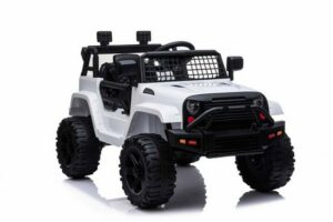 BoGi Elektro-Kinderauto JEEP SUV Kinderfahrzeug 2x Motoren weiß