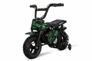 Nitro Motors Elektro-Kindermotorrad Eco Flee 300W 24V Elektrobike Dirtbike Crossbike Stützräder Elektro grün|schwarz