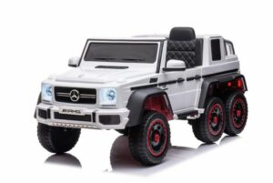 Toys Store Elektro-Kinderauto Mercedes G63 AMG 6x6 Suv Elektroauto Kinderfahrzeug Allrad Leder weiß