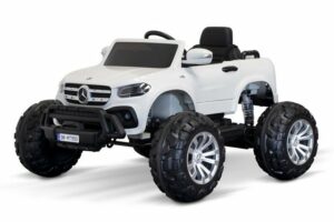 Kidix Elektro-Kinderauto Kinderauto Mercedes X-Klasse Monster Truck Kinderfahrzeug weiß