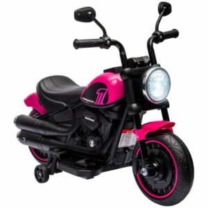 HOMCOM Elektro-Kindermotorrad Kinderfahrzeug Elektrofahrzeug mit 2 abnehmbaren Stützrädern