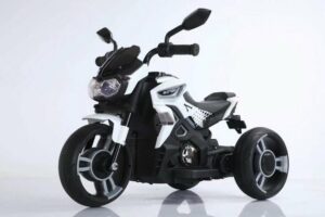 TOYAS Elektro-Kinderauto Kinder Dreirädriges Elektro Motorrad 6V4.5AH Bluetooth USB weiß
