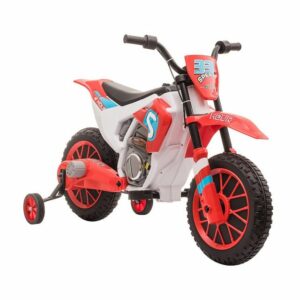 HOMCOM Elektro-Kindermotorrad Elektrofahrzeug mit 2 abnehmbaren Stützrädern für Kinder ab 3 Jahre