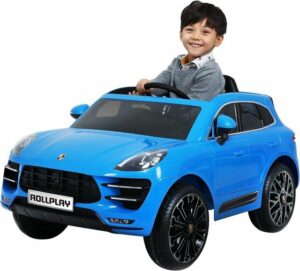 Rollplay Elektro-Kinderauto Premium Elektroauto Porsche Macan Turbo SUV ab 3 Jahre +